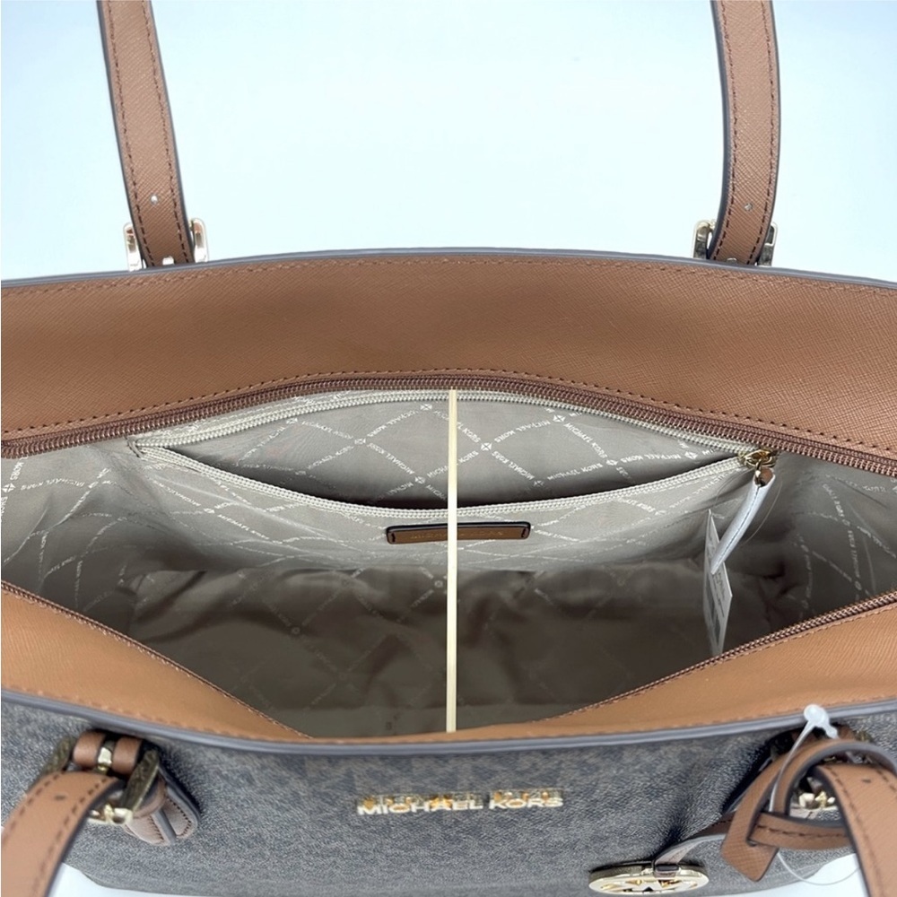 Michael Kors Large Gilly Brown Tote Shoulder Bag and Wallet Set - Picture 7 of 15